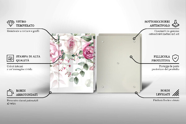 Deska do krojenia Akwarelowe róże