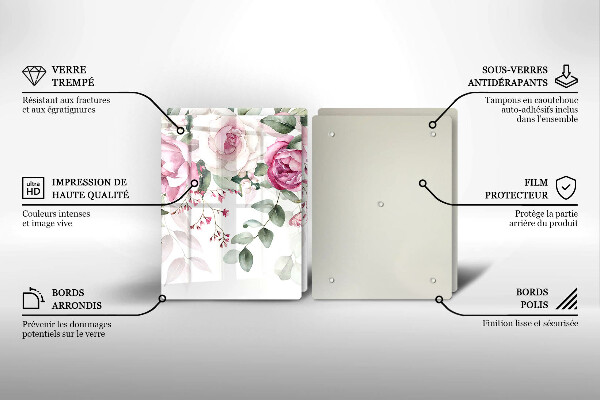 Deska do krojenia Akwarelowe róże