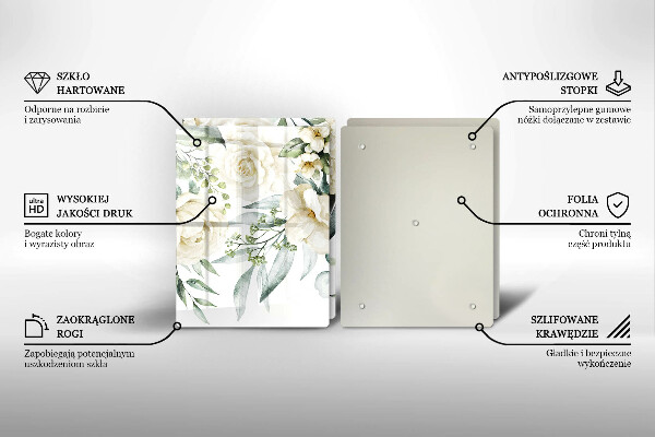 Deska do krojenia Akwarelowe kwiaty