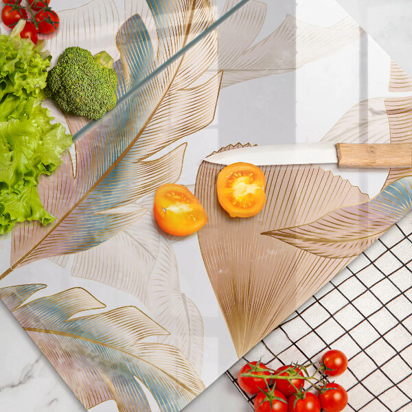Deska do krojenia Boho pióra i liście