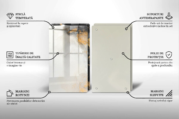 Deska do krojenia Abstrakcja ze złotem