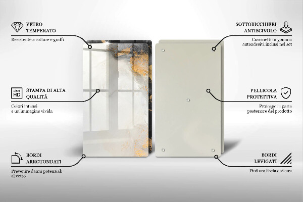 Deska do krojenia Abstrakcja ze złotem
