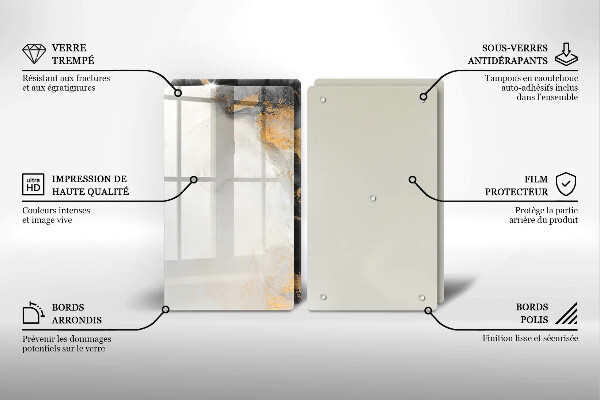 Deska do krojenia Abstrakcja ze złotem
