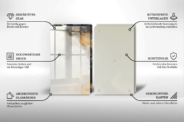 Deska do krojenia Abstrakcja ze złotem