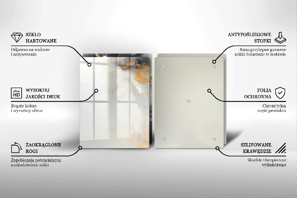 Deska do krojenia Abstrakcja ze złotem