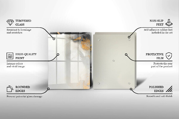 Deska do krojenia Abstrakcja ze złotem