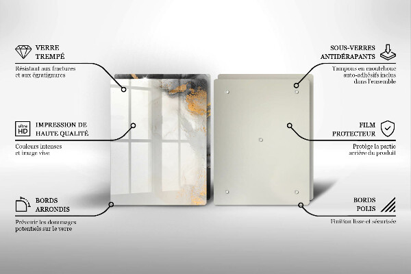 Deska do krojenia Abstrakcja ze złotem