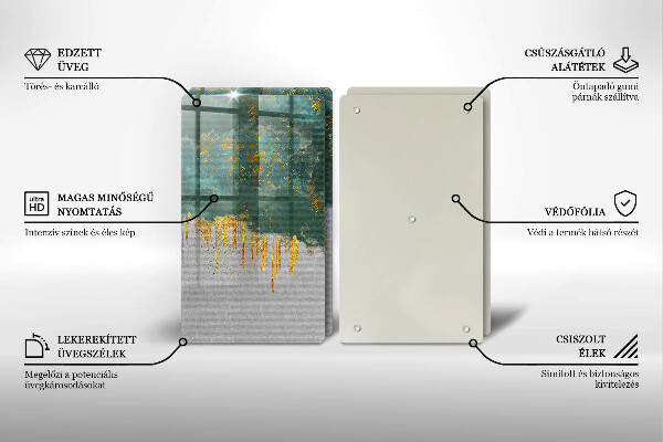 Deska do krojenia Abstrakcja ze złotem