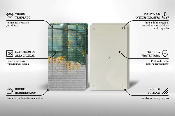 Deska do krojenia Abstrakcja ze złotem