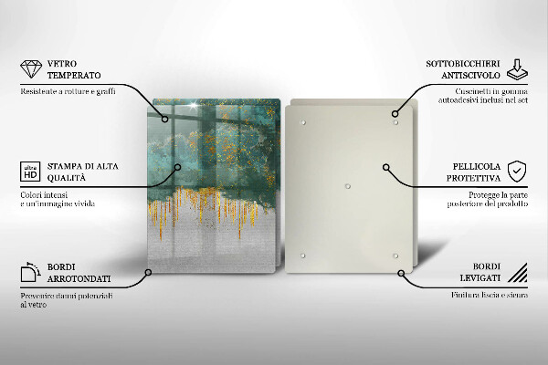Deska do krojenia Abstrakcja ze złotem