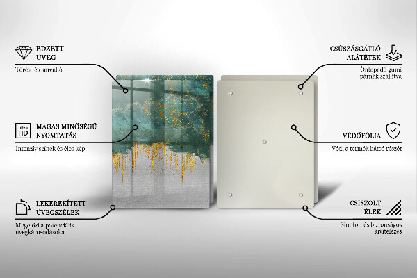 Deska do krojenia Abstrakcja ze złotem