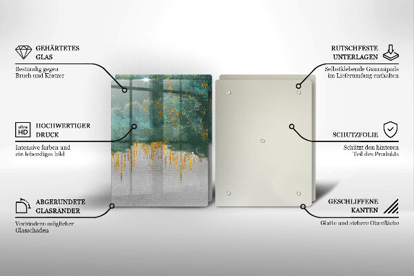 Deska do krojenia Abstrakcja ze złotem