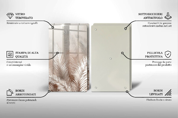 Deska do krojenia Roślinność boho liście