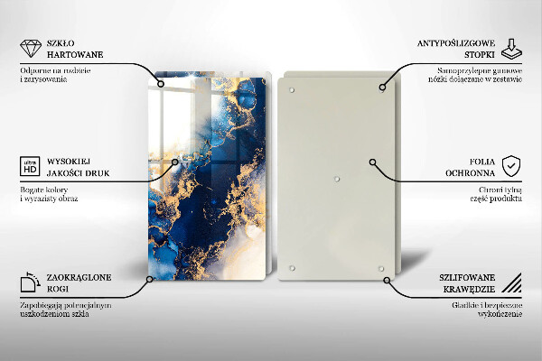 Deska do krojenia Abstrakcja z błękitem