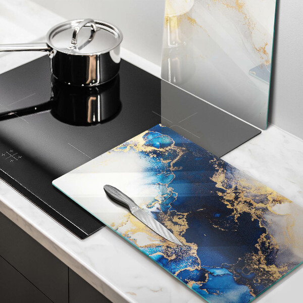 Deska do krojenia Abstrakcja z błękitem