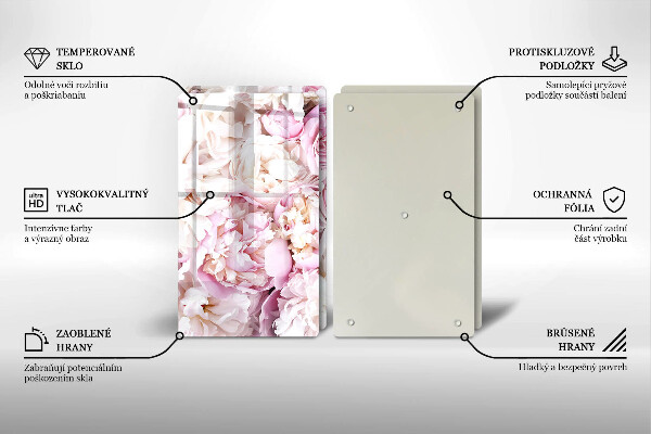 Deska do krojenia Bukiet piwonii