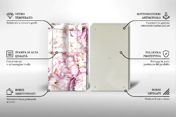 Deska do krojenia Bukiet piwonii