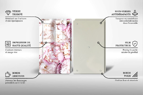 Deska do krojenia Bukiet piwonii