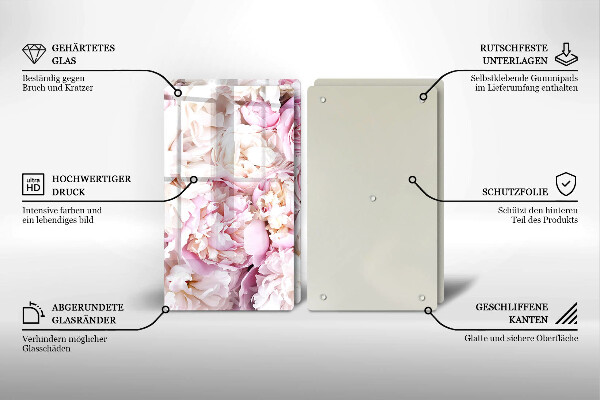 Deska do krojenia Bukiet piwonii