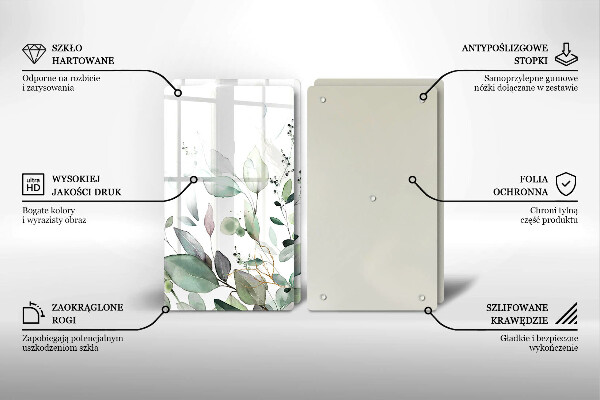 Deska do krojenia Akwarelowe rośliny