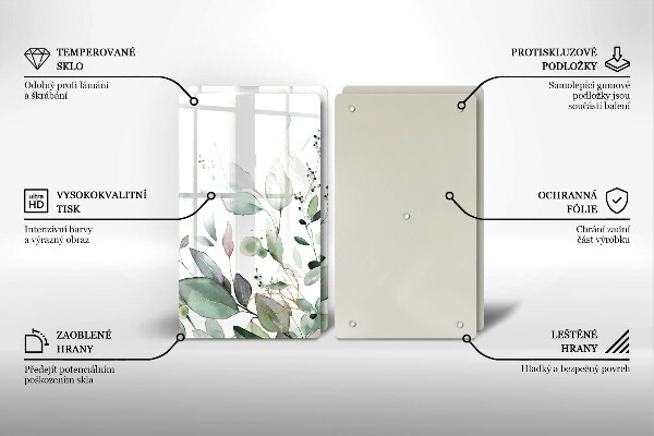 Deska do krojenia Akwarelowe rośliny