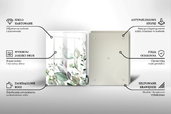 Deska do krojenia Akwarelowe rośliny