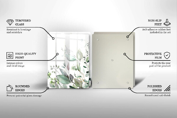 Deska do krojenia Akwarelowe rośliny