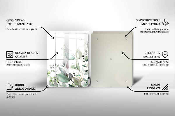Deska do krojenia Akwarelowe rośliny