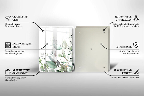 Deska do krojenia Akwarelowe rośliny