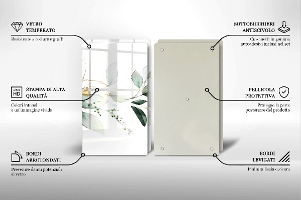 Deska do krojenia Akwarelowe liście