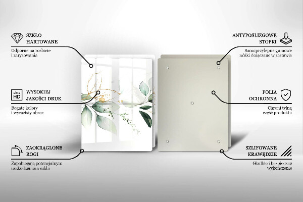 Deska do krojenia Akwarelowe liście