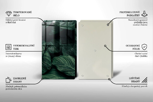 Deska do krojenia Ciemne liście