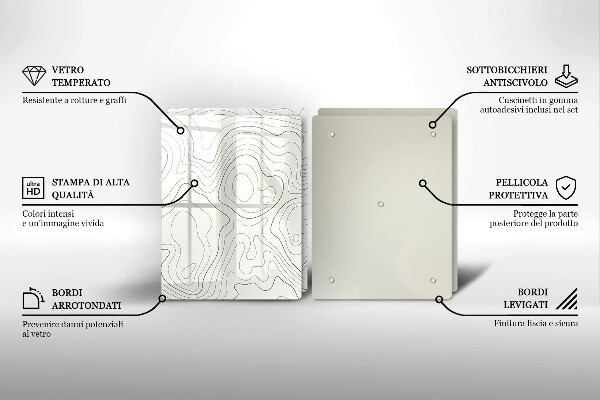Deska do krojenia Line-art design