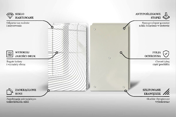 Deska do krojenia Nowoczesny wzór linie