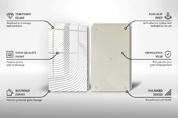 Deska do krojenia Nowoczesny wzór linie