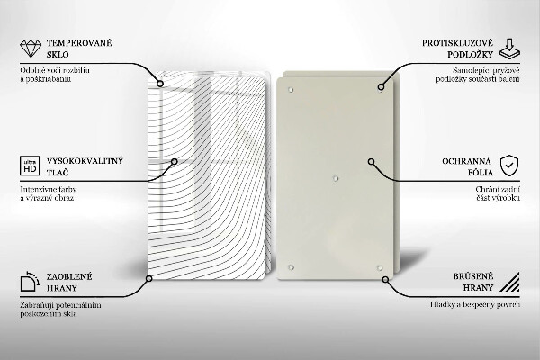 Deska do krojenia Nowoczesny wzór linie