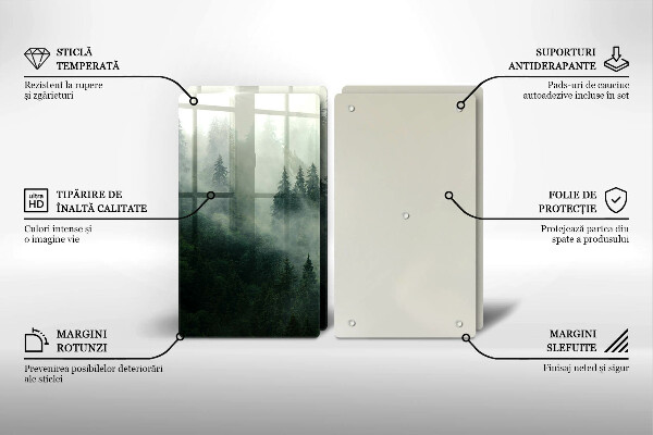 Deska do krojenia Pejzaż zamglony las