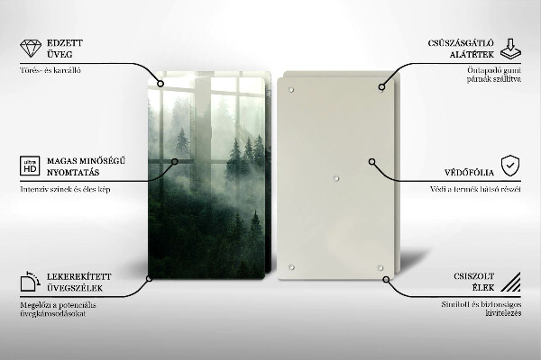 Deska do krojenia Pejzaż zamglony las