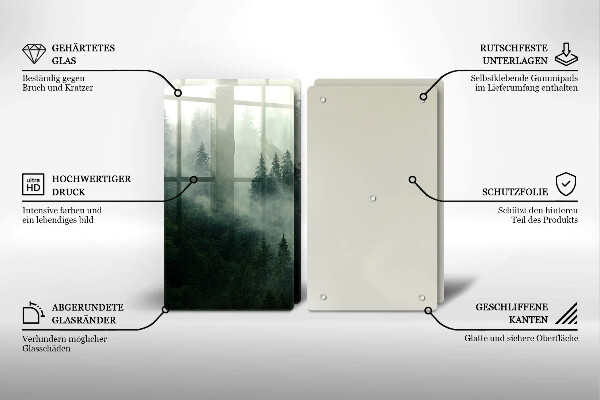 Deska do krojenia Pejzaż zamglony las