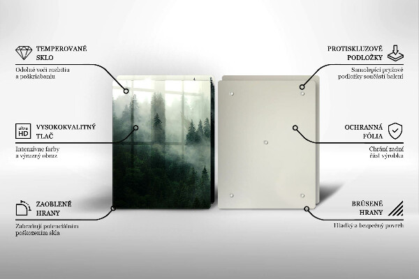 Deska do krojenia Pejzaż zamglony las