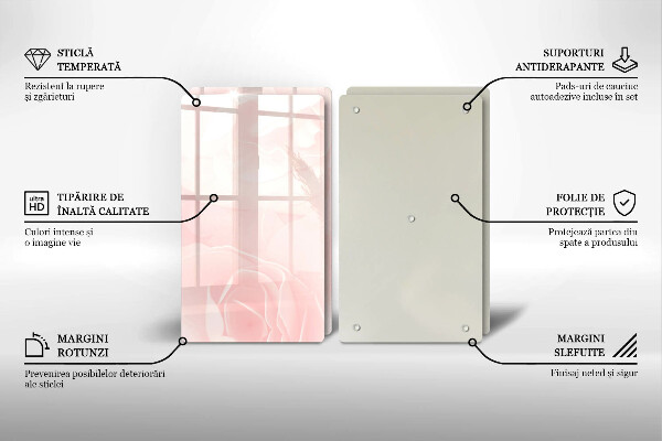 Deska do krojenia Tło pastelowe róże