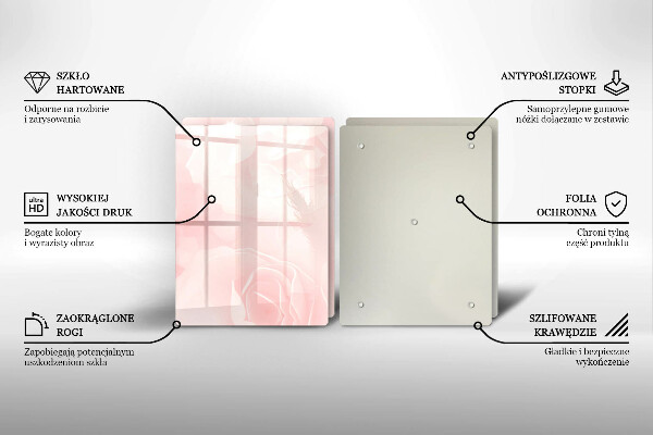 Deska do krojenia Tło pastelowe róże