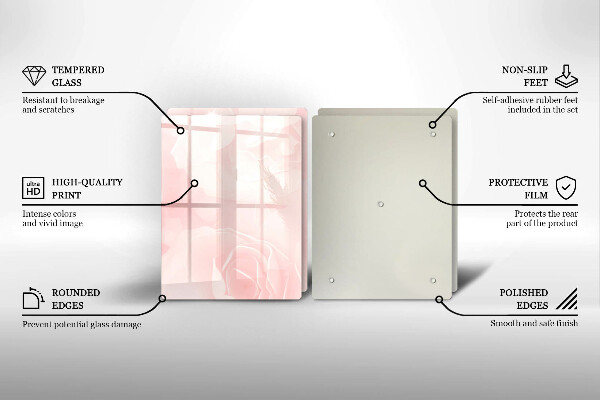 Deska do krojenia Tło pastelowe róże