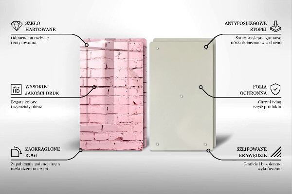 Deska do krojenia Mur pastelowe cegły