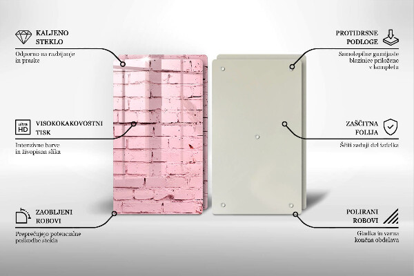 Deska do krojenia Mur pastelowe cegły