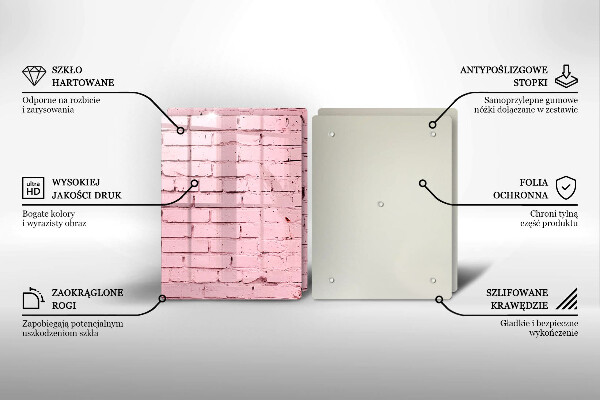 Deska do krojenia Mur pastelowe cegły