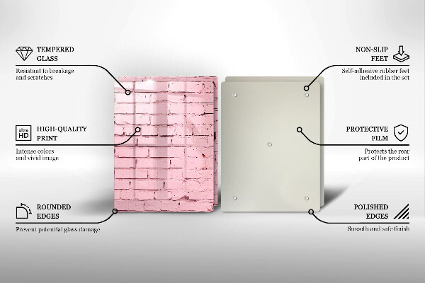 Deska do krojenia Mur pastelowe cegły