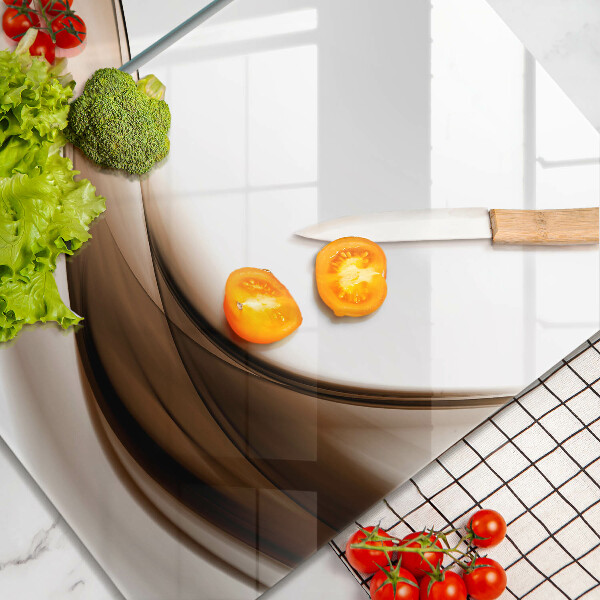 Deska do krojenia Abstrakcja brązowe linie