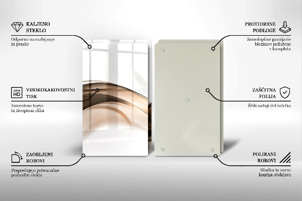 Deska do krojenia Abstrakcja brązowe linie