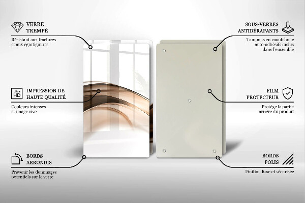 Deska do krojenia Abstrakcja brązowe linie